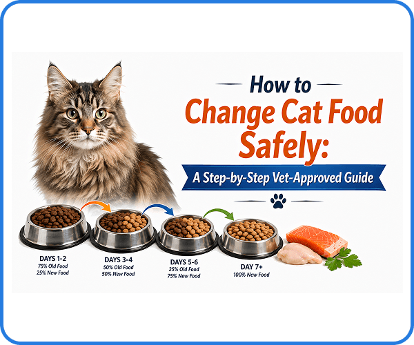 How to Change Cat Food Safely: A Step-by-Step Vet-Approved Guide