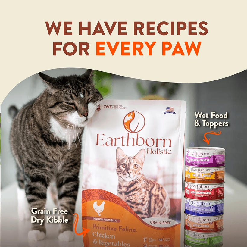 Earthborn Holistic Primitive Feline Chicken & Vegetables Food For Every Paw