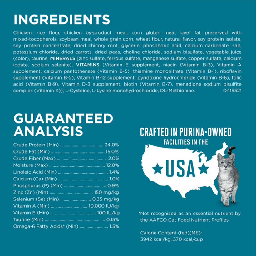 Purina ONE Tender Selects Blend Chicken Ingredients