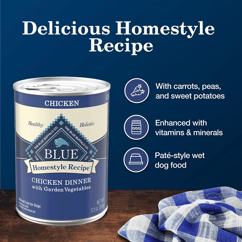 Blue Buffalo Homestyle Recipe Chicken Dinner with Garden Vegetables & Brown Rice Delicious