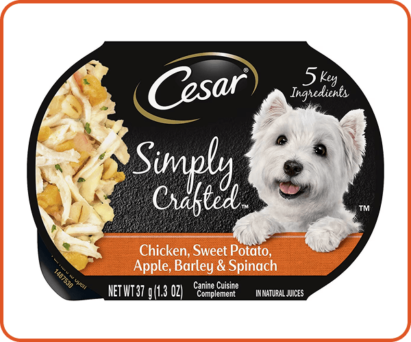Cesar Simply Crafted Chicken, Sweet Potato, Apple, Barley & Spinach Topper Review