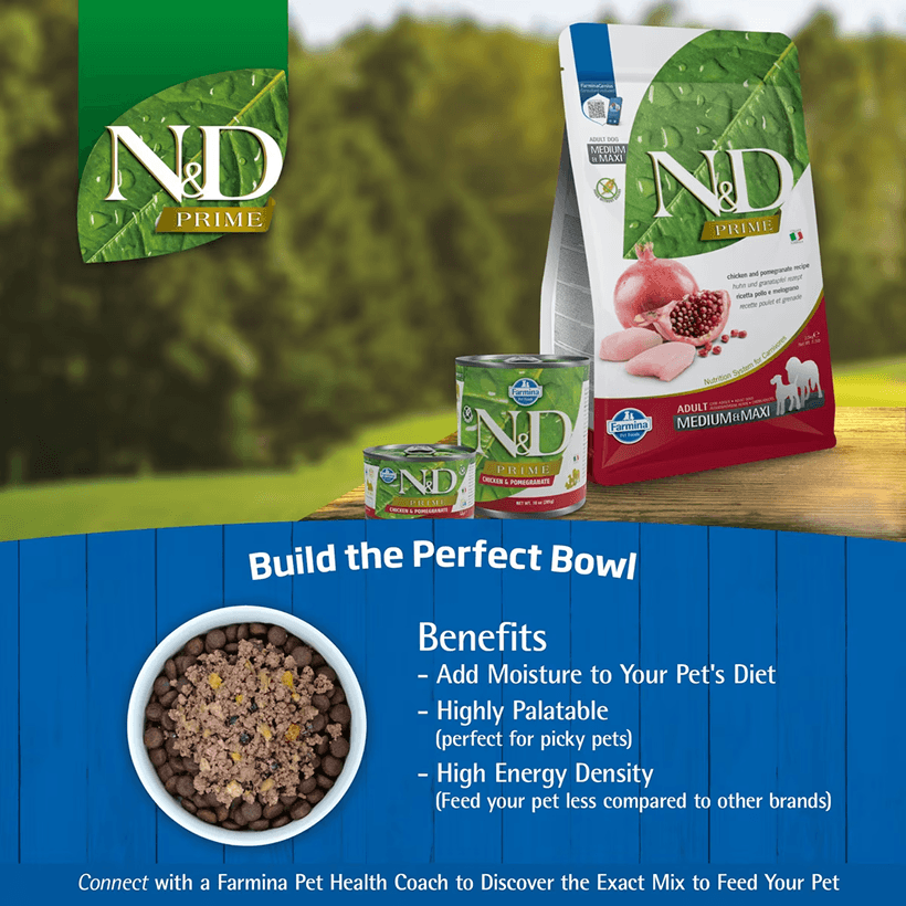 Farmina N&D Prime Chicken & Pomegranate Medium & Maxi Bowl