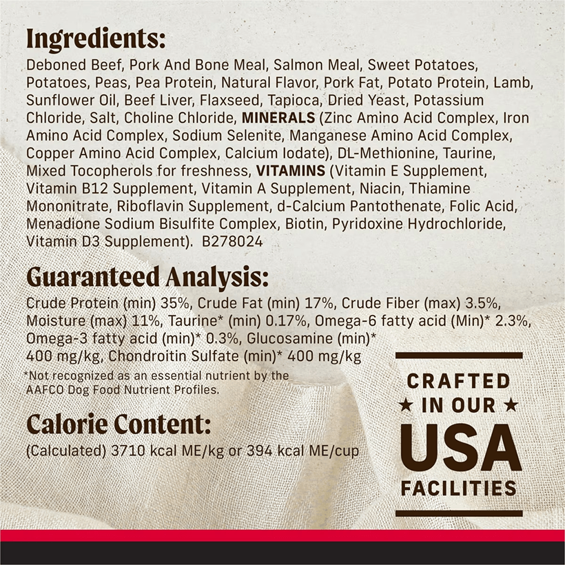 Merrick Backcountry Raw Infused Great Plains Red Recipe with Beef and Lamb Ingredients