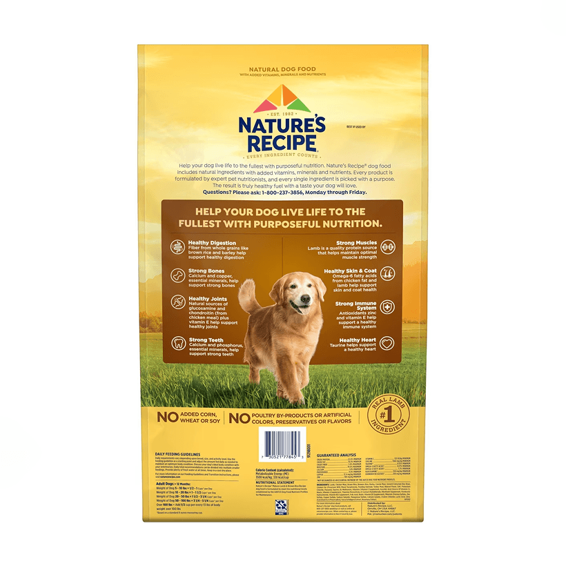 Nature's Recipe Mature Lamb & Brown Rice Backside