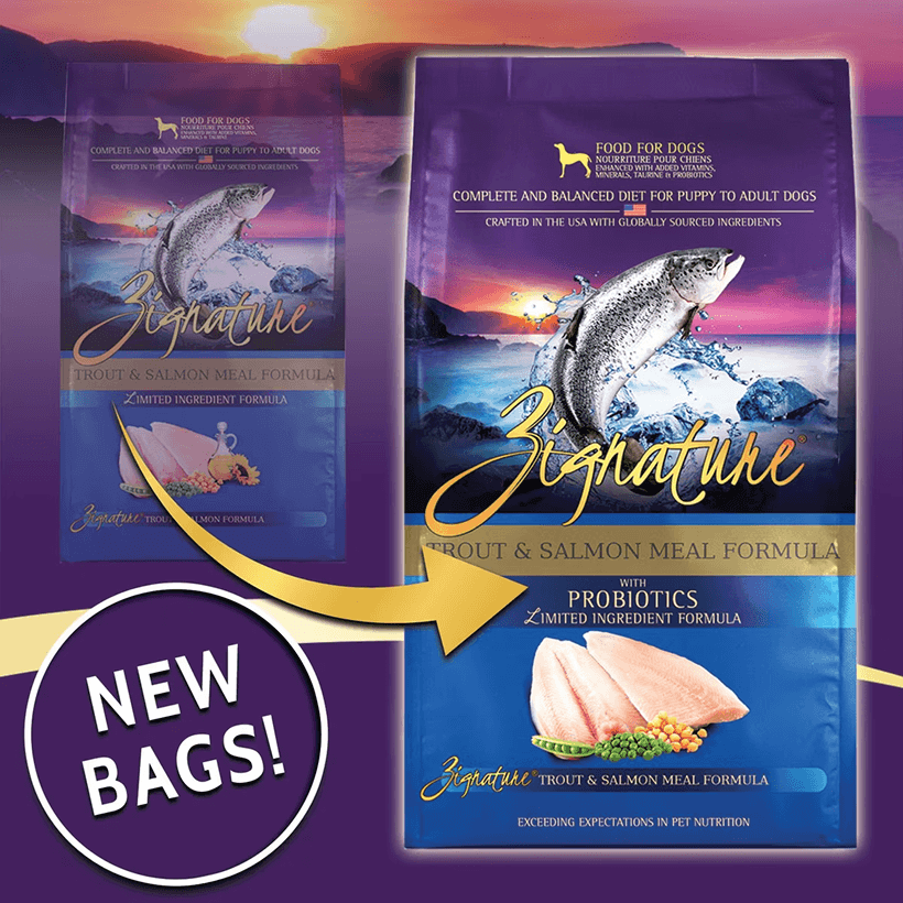 Zignature Trout & Salmon Meal Limited Ingredient New Bags